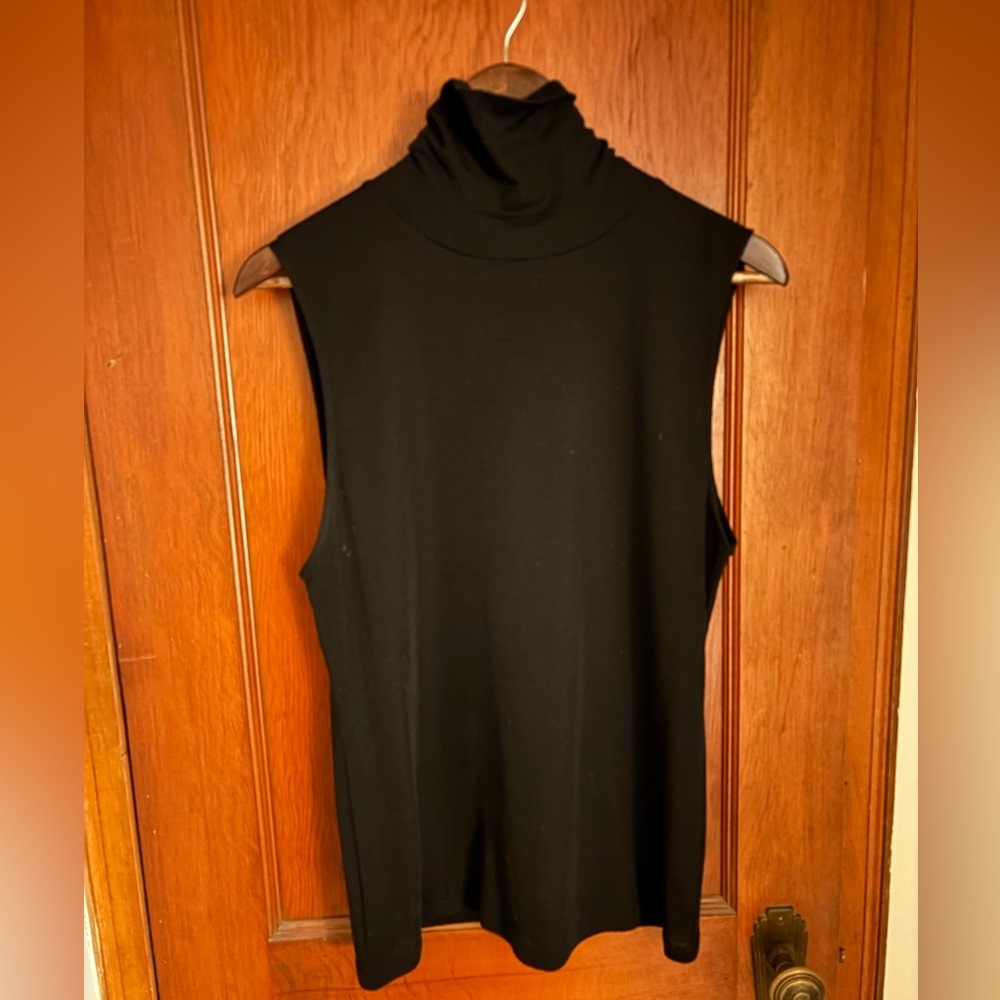 Vince Sleeveless Turtle Neck Tank Shell